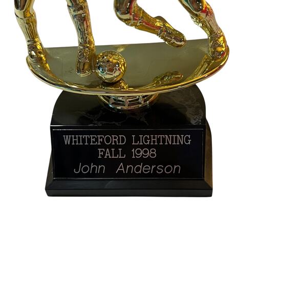 black and gold soccer Trophy - Picture 9 of 11